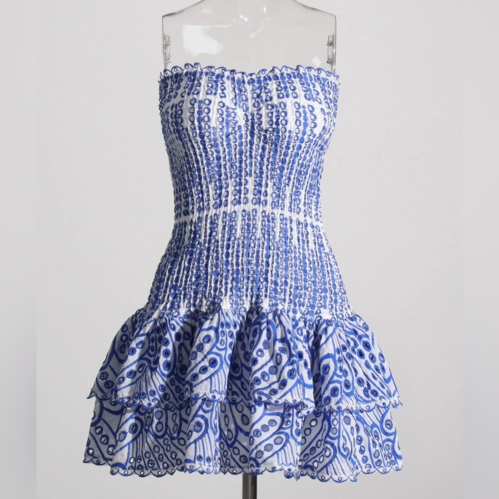 BLUE SUMMER DRESS🤍💙✨